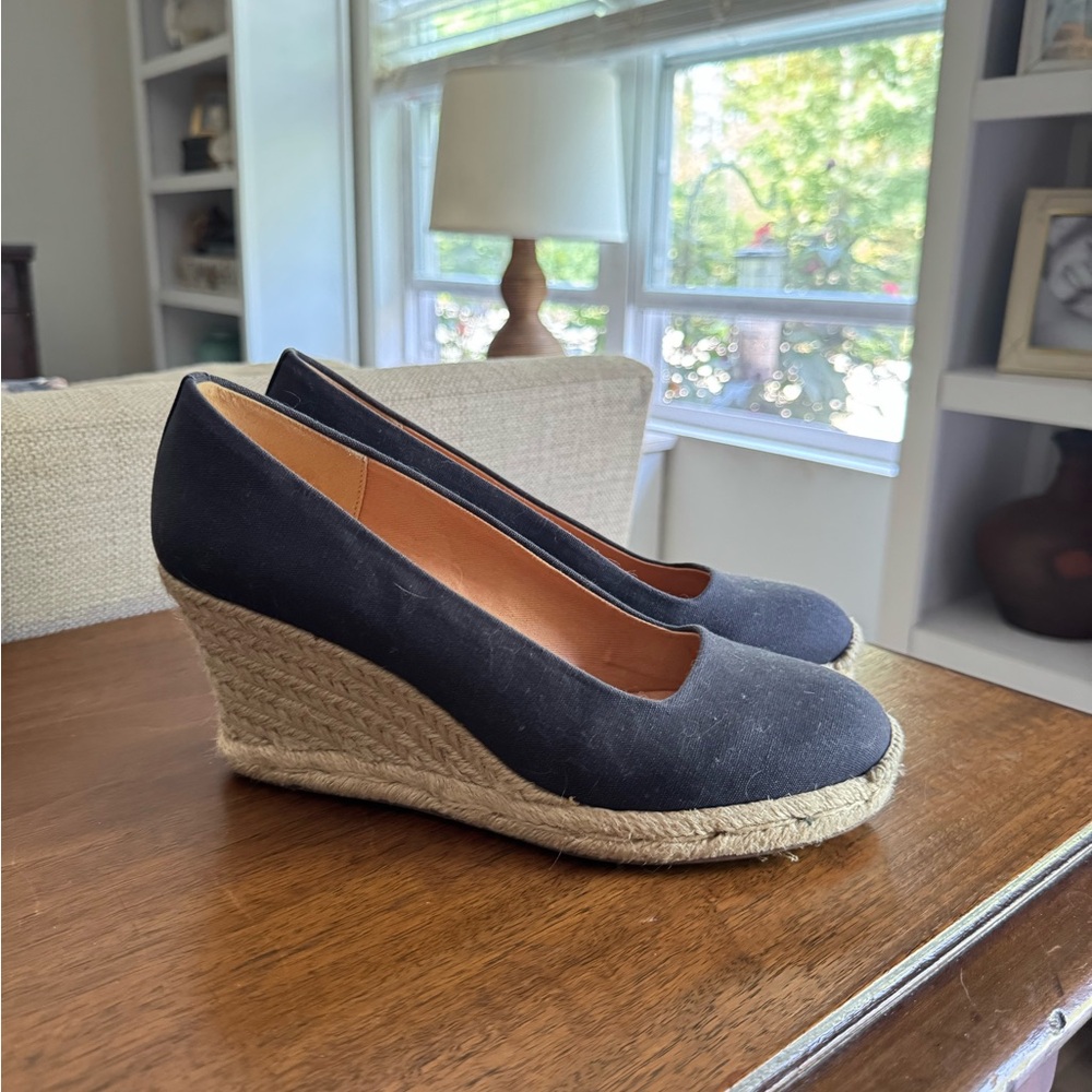 J. Crew Navy Wedges